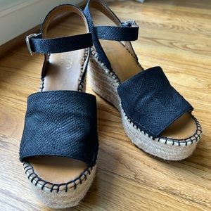 EUC Franco Sarto Black Wedges - Size 6.5